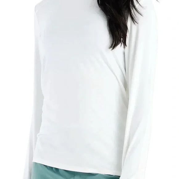 Free Fly Women’s Bamboo Lightweight Hoodie II in Bright White - Picture 4 of 4